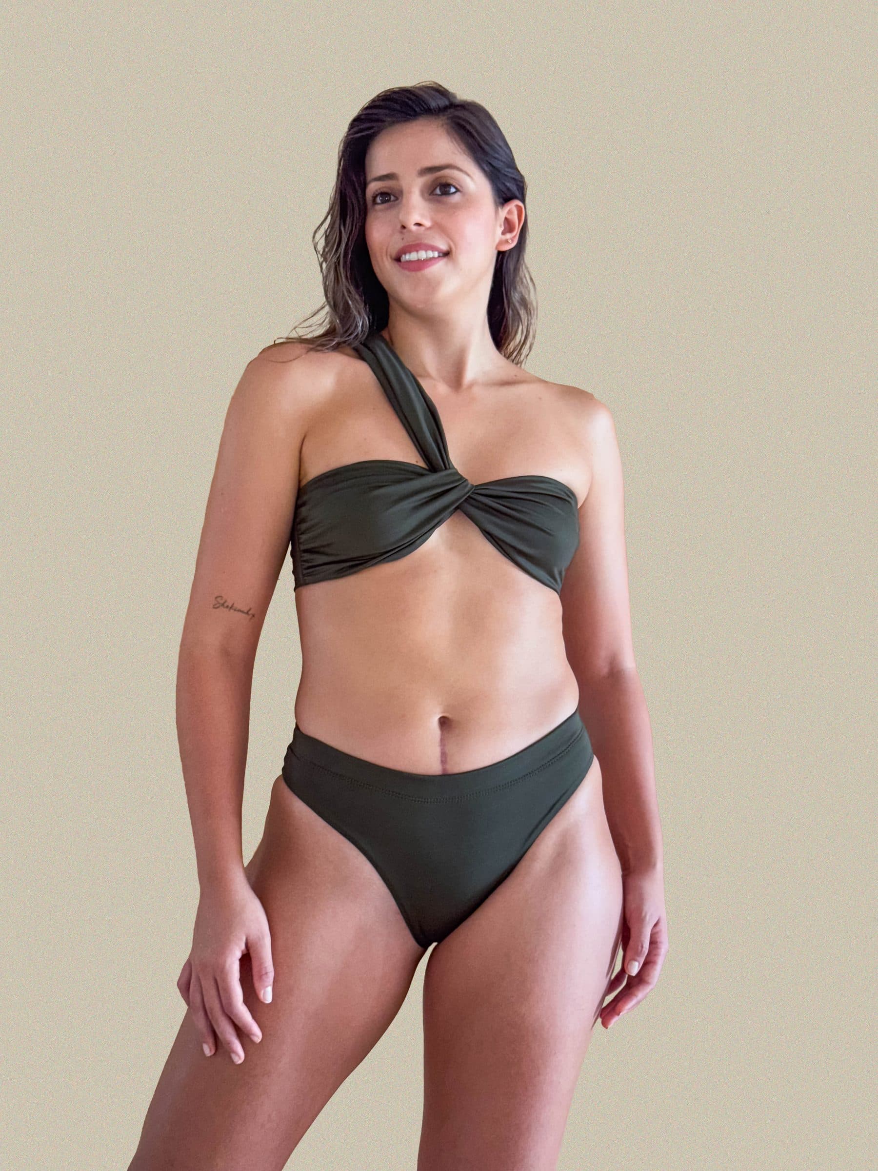 BIKINI PALM VERDE OLIVA